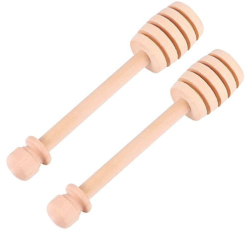 BESTonZON 8piezas Palillo De Madera para Miel Cucharas De Té Leche Varilla para Alimentos Cremosos La Cocina