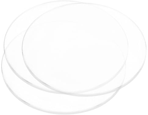 MUSISALY 3stücke Runde Acrylglasplatten Transparente Acryldiscs Klar Junge Mädchen Diy Zubehör Tassenuntersetzer Spielzeugständer Multifunktional Rohlinge