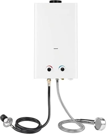 Scaldabagno Elettrico Istantaneo, Scaldabagno Senza Serbatoio, Scaldabagno A Propano For Esterni 12L BS318 3,18, Scaldabagno Portatile For Cabina E Fienile per RV Cucina Bagno
