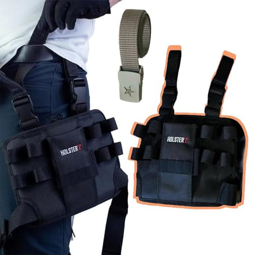 Elory Z 2.0, Holster Z 2.0 Tool Pouch, Multi-Tool Electrician Tools Pouch with Leg Tool Belt Clip, Holster Z Leg Oxford Tactical Work Bag (2 Pcs)