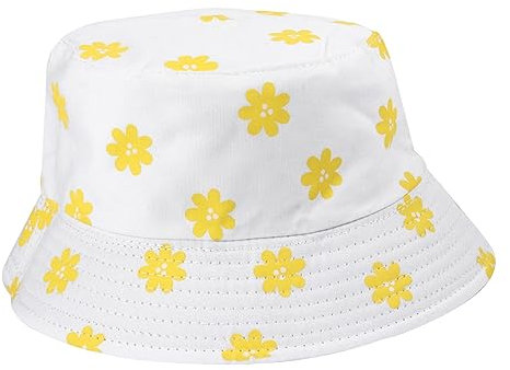 Beavorty Blumenmuster Anglerhut Für Damen Uv-Schutz Umkehrbar Bequemer Eimerhut Für Strand Freizeit Camping Reisen Hochwertiger Baumwollstoff