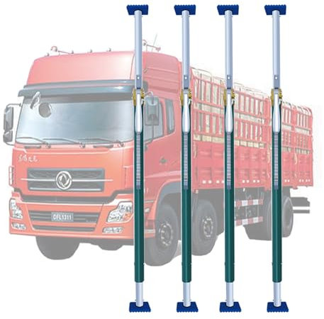 WJFTODAY Ladeflächenstange/Ladeflächenstange, 2er-, 4er-, 6er-Pack, Aluminium-Ladestange e und Laststabilisatorstangen für Anhänger/Kühlwagen/Jeep, Ratschen-Ladestange, kurz, 152,4–198,1 cm (4 Stück)