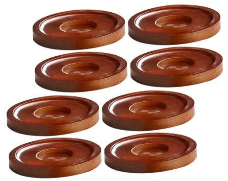 Healifty 8 Pièces sous Verres Rotatifs Coasters Résistants Chaleur pour Verres à Whisky Tapis de Base Rond pour Bar et Fête à