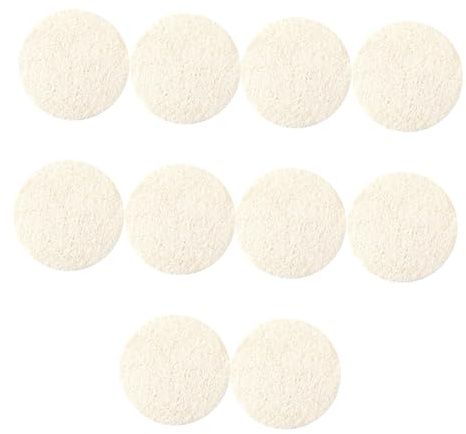 HONITANO 10 Stück Natürliche Luffa Peeling Schwammpads für Gesichtsreinigung und Ölentfernung Multifunktional Tragbar für Empfindliche Haut und Make Up Entfernung