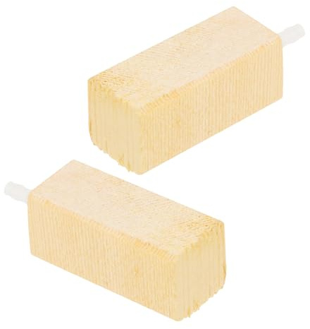 ORFOFE 2 Piezas Piedras de Burbujas de Madera para Acuario Skimmer de Proteínas con Difusor de Aire Uniforme para Tanques de Agua Dulce y Oxigenación para Peceras y Cultivo Hidropónico