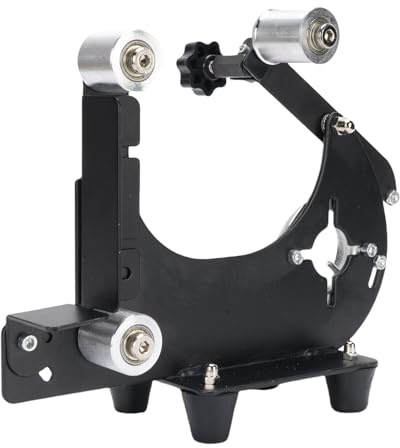 Asixxsix Adaptador de lijadora de banda para amoladora angular, accesorio de lijadora de banda con husillo M10 para pulir metal con perilla de ajuste de tensión de fácil instalación