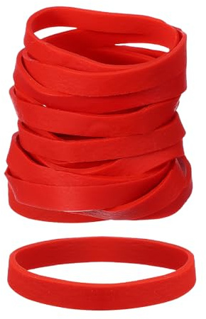 PATIKIL Rubber Bands, 2.8 x 1/3 50 Pcs Red Heavy Duty Elastics Rubber Bands Assorted Size Office Organization Supplies for Home File Folder Board Games and Storage
