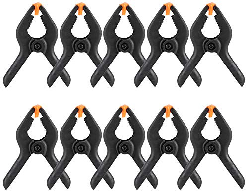Cygmophing 10 pz 3 pollici Tipo A Nero Multifunzionale Morsetto a Molla in Plastica Clip Strumento per la Lavorazione del Legno Fai da Te