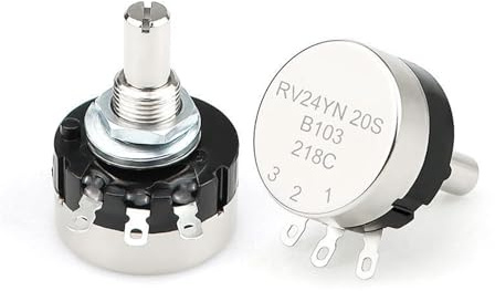 Single round carbon film potentiometer Rv24Yn20S B103 B502 1K 2K 5K 10K knob adjustable resistance(B103 10K Euro)