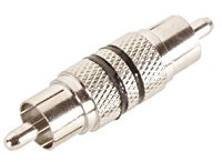 Connectors 609170 Adaptateur audio, RCA mâle/RCA mâle, métal, noir