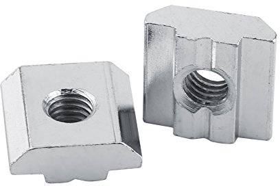 50er Beschichtete T-Nut Nut Carbon Stahl Silber Carbon Gleitverschluss für Aluminium Profil Zubehör Europäische Standard(EU30-M5)