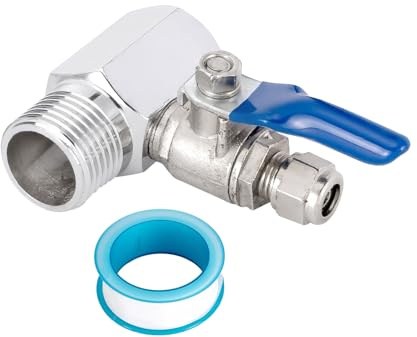 Pxyelec Ball Valve Shut Off Switch RO Feed Water Adapter 1/2 PT to 1/4 Inch(6.5 mm) Male Hose Pipe Faucet Tap Feed Reverse Osmosis