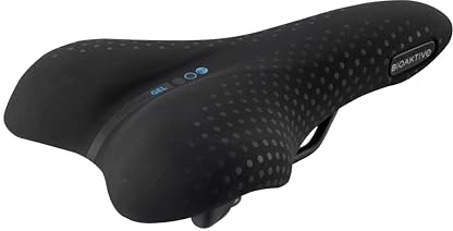 Selle San Marco BIOAKTIVE Trekking Gel - Selle Ville, Urbaine, E-Bike & Trekking, Inserts en Gel Confort - Taille S1, Noir