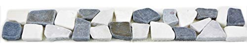 Marmor Naturstein grau weiß schwarz Borde Bordüre Ciot grau weiß schwarz Wand_f | 10 Bordüren