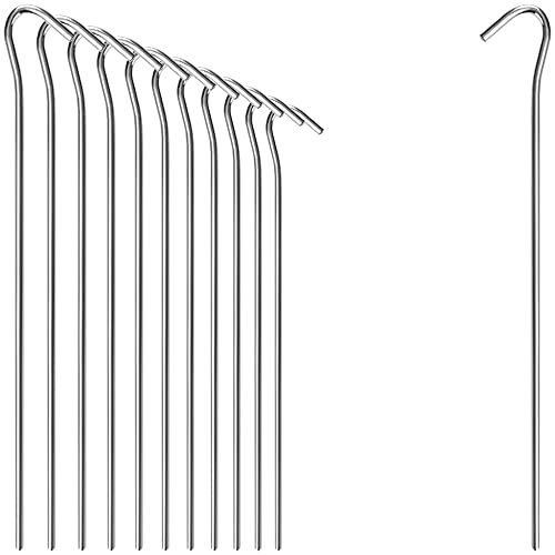 com-four® 12x Zelt-Heringe aus Stahl 23cm x Ø 4mm - Lange und robuste Erdnägel für Camping und Outdoor - ideal für normalen Boden