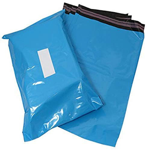 100 st massiva postpåsar – självhäftande flik, polyplast, postförpackning, premiumkvalitet, 305 x 405 mm (blå, 100)