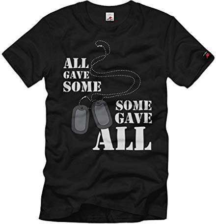 All gave Some Some gave All Us Army Veteran Soldat Dog Tag T Shirt #36381, Größe:3XL, Farbe:Schwarz