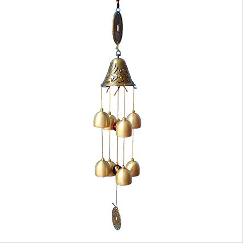 Clochettes En Métal Et Ornements De Carillons Éoliens, 8 Grandes Cloches, Décorations De Salon Et De Chambre À Coucher En Plein Air De Jardin, Longueur De Suspension 60cm, Taille 20x11x4cm, 2pcs