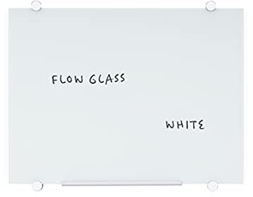 Bi-Office Whiteboard aus Glas, trocken abwischbar, nicht magnetisch, Farbe Weiß, 120 x 90 cm