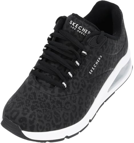 Skechers Uno 2 - In-kat-neato, Scarpe da Ginnastica Basse Donna, Nero 01, 40 EU