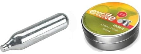 ARMERIAONLINE SINCE 1999 5 BOMBOLETTE CO2 Soft Air Gas 12G per Pistola CO2 CON 500 PALLINI PIOMBINI excite CAL 4 5 4,5 4.5