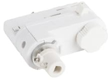 Qazqa - Pendant Lamp I Pendant Light Ceiling Adapter for 3-Phase Track White - 3-Phase- - Modern - Suitable for LED | Way Light - Polyester Surface-Mounted spotway Light - Suitable for