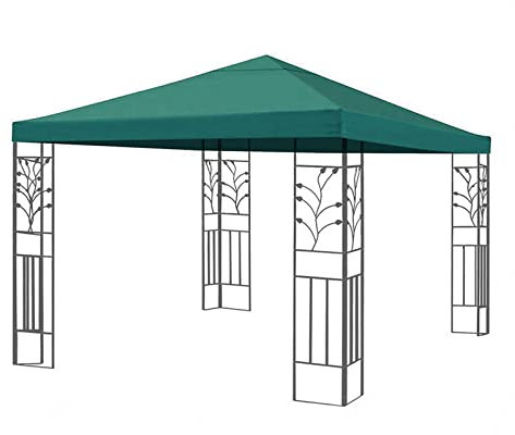 Ersatzdach Dachplane für Pavillon 3x3M, Wasserdicht 300D Stoff, Pavillion Gartenpavillon Sonnenschutz Ersatzdach Pavillondach,Green