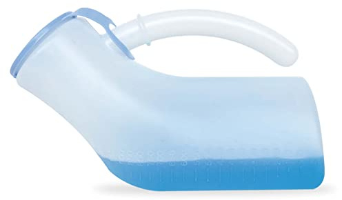 VALENTIA MEDICAL – Orinal Adulto con Tapa Antifugas, Orinal Portátil, Botella Orinar Hombre Urinario Portátil Hombre - Capacidad de 1 Litro - Fabricado en Europa