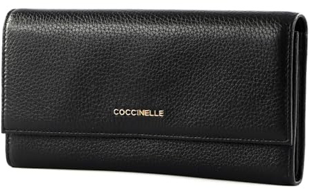 Coccinelle Leder Geldbörse Metallic Soft Wallet Noir schwarz