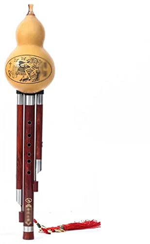 Mahagoni-Kürbis-Musikinstrument C Tropfen BGF Getönte Kürbisseide Erwachsener Spielt Kürbisflöte Grund- Und Mittelschüler Lernen Kürbisseide Für Anfänger (Color : G-key)