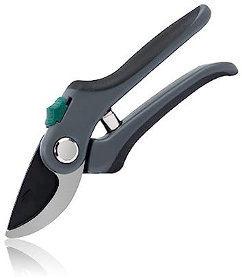 Gartenschere, Bypass-Gartenschere für frische Äste und Zweige – robuste Gartenschere, einfach zu bedienen mit ergonomischen Anti-Rutsch-Griffen, scharfen Stahlklingen, Gartenschere