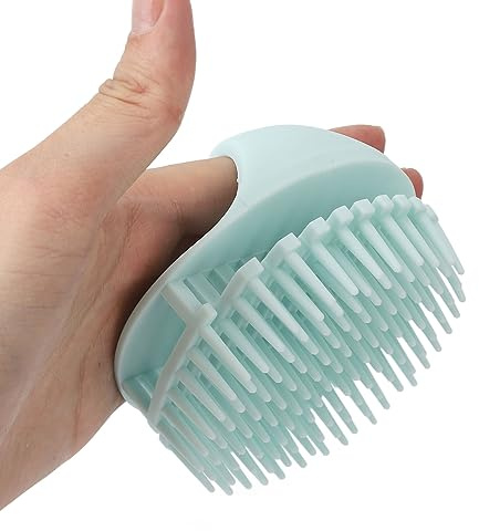 Cepillo para Masaje del Cuero Cabelludo, Cepillo para champú, Cepillo para el Cabello con champú de Silicona, para Exfoliar y Estimular el Crecimiento del Cabello, Reduce la