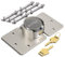 Bwintech 1 Set di Lucchetti Con Grilli Nascosti Con Coperchio, Serratura di Sicurezza in Acciaio Massiccio Per Furgoni, Serratura Della Porta Del Rimorchio Con 2 Chiavi
