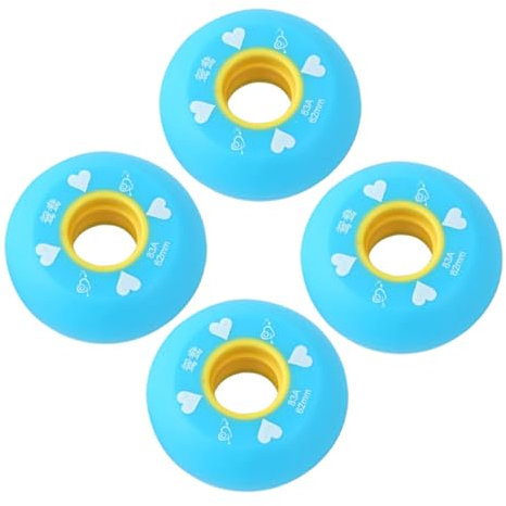 GOOHOCHY 4 Stück Rollschuhräder Ersatzräder für Inline und Rollschuhe PU Material Langlebig und Elastisch für und Außenflächen