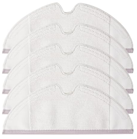 Rrochio Saugroboter Zubehör Mop Tücher 5er Set für roborock S5 Max, Q8 Max, Q7, Q7 Max, Q5 Pro, S6 und E-Serie