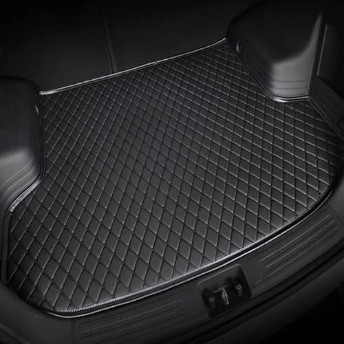 ZCNDGHMQ Auto Leder Kofferraummatten für Cupra Formentor 2020-2024,Kofferraumteppiche Kofferraum Schutzmatte Kofferraumwanne Wasserdicht Kratzfest rutschfest,Black