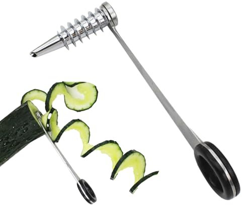Spiral Cutter Potato Arear inoxydable -zucchini Spiralizer Noodle Maker, Coineurs en de légumes, spiraliseur végétarien, légumes en acier inoxydable pour courgettes-non-glissade, accessoires d
