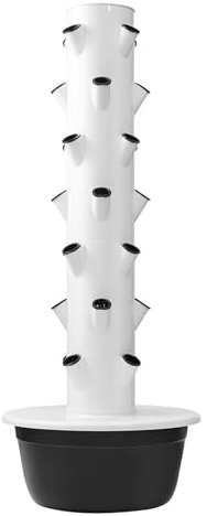 LADECNERHT Tour Hydroponique Potager Vertical Culture Hors Sol Verte ET Saine Kit de Système de Culture Hydroponique Tour avec Pompe Convient Aux Amateurs de Jardinage Hydroponique,black-7-Layers