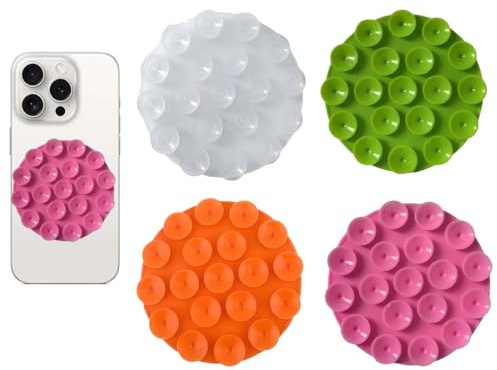 HABNI 4 Pezzi Ventosa Per Telefono, Silicone Supporto Smartphone Auto, Porta Cellulare Auto Ventosa, Supporto Per Cellulare Vivavoce Antiscivolo, Multiuso Ventosa Per Telefoni Cellulari Selfies Video