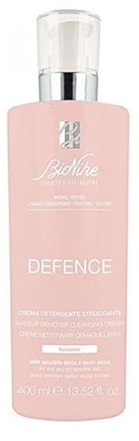 promo 1 pezzo BioNike Defence - Crema Detergente Struccante, Arricchita con Pantenolo e Ceramidi, per Pelle Secca, Deterge e Strucca la Pelle del Viso e il Trucco Waterproof, 400ml