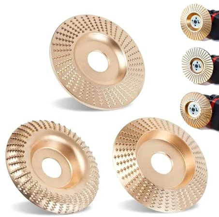Disco da taglio in carburo di tungsteno, cuscinetto per smerigliatrice angolare, set di 3 dischi per intaglio del legno, accessori per taglio, sagomatura, levigatura (3 pezzi)