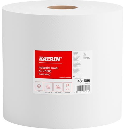 Katrin 481856 Plus XL 2 lagig Handtuch Rolle, weiß (2 Stück)