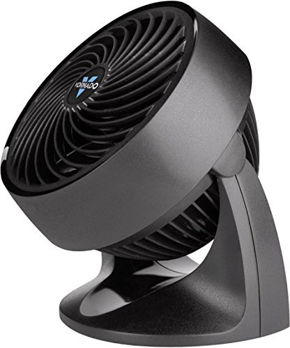 Vornado 533 Compact Room Ventilator, 3-Blade Tabletop Fan, Black, 21 m³/min Airflow, 3-Speed Touch Control, Patented Vortex Technology