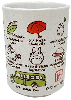 Studio Ghibli - My Neighbor Totoro - Totoro and Friends, taza de té japonesa de porcelana Benelic