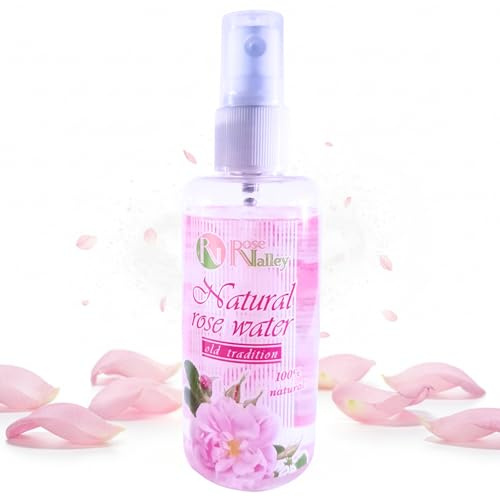 Rose Valley Rosenwasser aus Rosa Damascena, erfrischend, feuchtigkeitsspendend für Gesicht, Körper & Haare, alle Hauttypen, Gesichtswasser & Rosenhydrolat, Rose Water Spray, Wasser aus Rosen