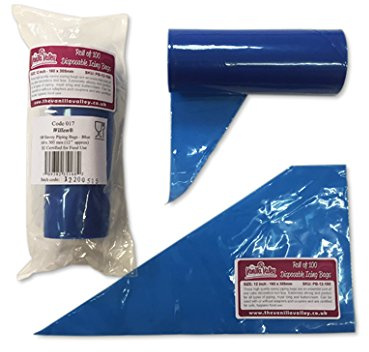 Cake Decorating 12-Inch Disposable Plastic Icing Bags, 100 on a roll