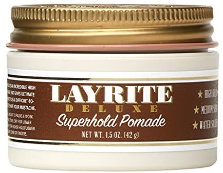 Layrite Superhold Pomade 42g | High Hold | Water Soluble | Medium Shine