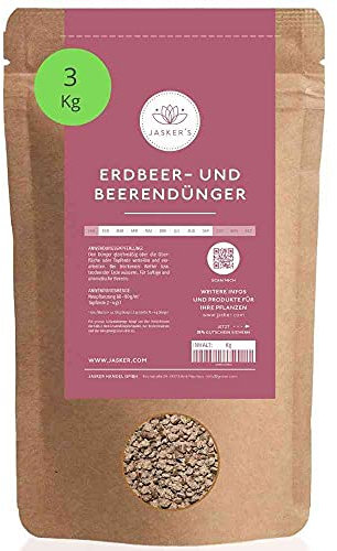 JASKERS® Bio Beerendünger 3 Kg | Optimaler Universaldünger Für Erdbeeren, Himbeeren, Blaubeeren & Weitere Beeren-Sorten | Nährstoffreicher Langzeitdünger & In Deutschland Abgefüllt