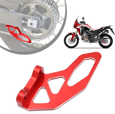 AnXin Motorrad Kettenschutz Hinterer Unterer Kettenschutz CNC für CRF1000L Africa Twin 2016-2019, Rot