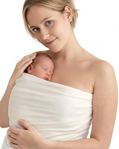 Hoppediz Bonding-Top für Neugeborene, natur L | Elastisches Bonding-Top (Baumwolle/Elasthan) für Haut-zu-Haut nach Geburt, Kaiserschnitt und Frühchen